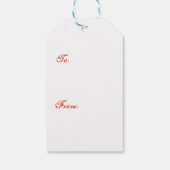 Tropische Yoga Sneeuwman op het strand Cadeaulabel (Achterkant)