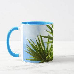 Tropische Yucca Palm Bladeren Schilder Effect Foto Mok
