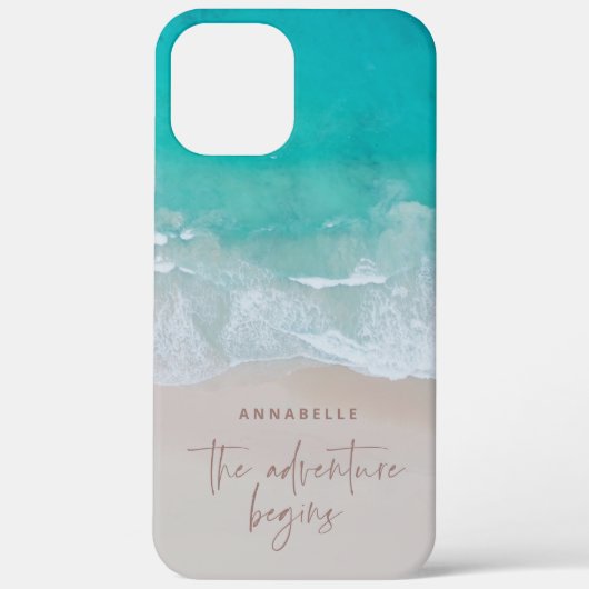 tropische zandstrandoceaan het avontuur begint Case-Mate iPhone case (Achterkant)