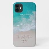 tropische zandstrandoceaan het avontuur begint Case-Mate iPhone case (Achterkant)