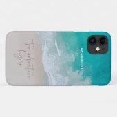 tropische zandstrandoceaan het avontuur begint Case-Mate iPhone case (Achterkant (horizontaal))