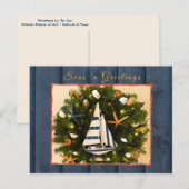 Tropische Zeeen uit de kustgebieden: kerstmis Briefkaart (Voorkant / Achterkant)