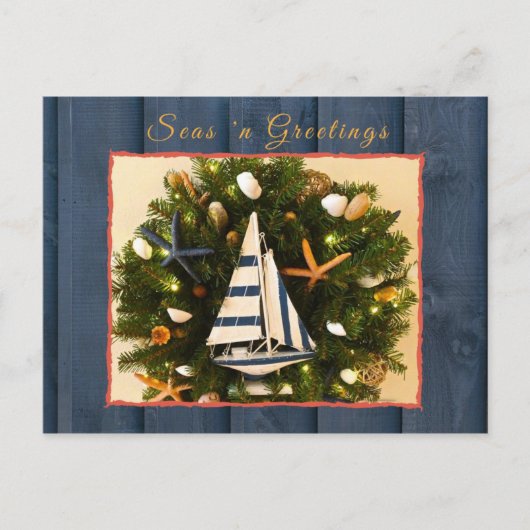 Tropische Zeeen uit de kustgebieden: kerstmis Briefkaart (Voorkant)