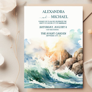 Tropische Zeegezicht Strand Cruise Bruiloft Kaart