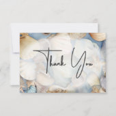 Tropische zeeschelpen Scène Moderne bruiloft Bedankkaart (Voorkant)