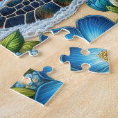 Tropische zeeschildpad legpuzzel (Zijkant)