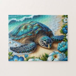Tropische zeeschildpad legpuzzel