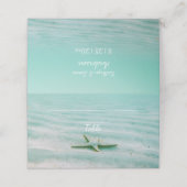 Tropische zeester bruiloft Aqua Ocean Beach Theme (Buitenkant ongevouwen)