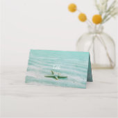 Tropische zeester bruiloft Aqua Ocean Beach Theme (Voorkant)