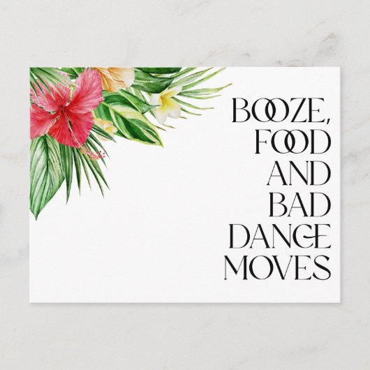 Tropische zegenweddenschap Funny Save the Date Aankondigingskaart (Voorkant)