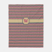 Tropische Zigzag Fleece Deken (Voorkant)