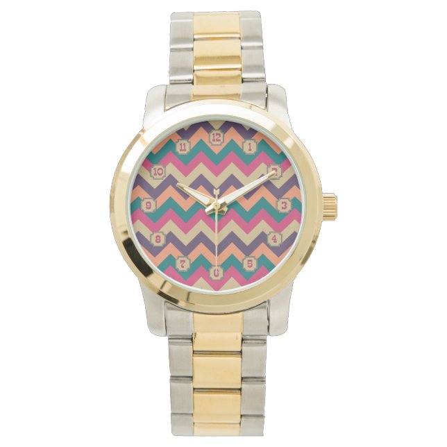 Tropische Zigzag Watch Horloge (Voorkant)