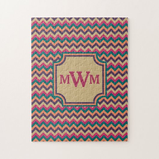 Tropische zigzagpuzzel legpuzzel (Verticaal)