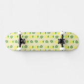Tropische zomer ananas- en palmenbladerenpatroon skateboard (Horizontaal)