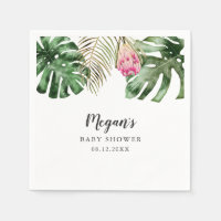 Tropische zomer Baby shower Waterverf