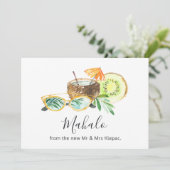 Tropische zomer bedankkaart (Staand voorkant)