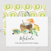 Tropische zomer bedankkaart (Voorkant / Achterkant)