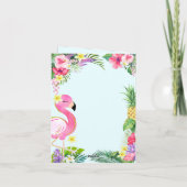 Tropische Zomer Flamingo Dankkaart (Achterkant)