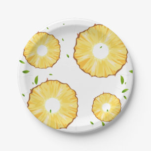 TROPISCHE ZOMER FRUIT ananas Slice patroon Papieren Bordje
