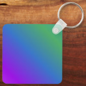 Tropische Zomer (groen-blauw-paarse gradiënt) Sleutelhanger (Achterkant)