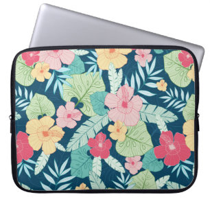  tropische zomer hawaïaans naadloos patroon laptop sleeve