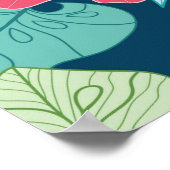  tropische zomer hawaïaans naadloos patroon poster (Hoek)