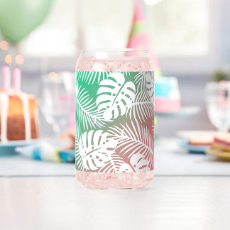 Tropische zomer, herfstblad glaspatronen blikvorm glas