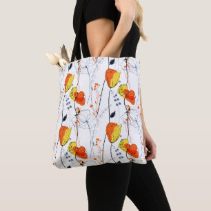 Tropische zomer Mooie gele bloemdesign Draagtas