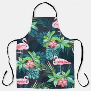 Tropische zomer naadloos patroon met flamingo bir schort
