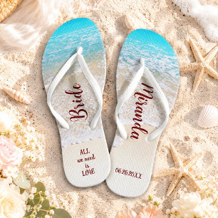 Tropische zomer oceaan strand bruidsfeest cadeaus teenslippers