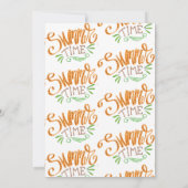 Tropische zomer strand foto trouwfoto save the date (Achterkant)