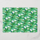 Tropische zomer strand Luau jongens 2e verjaardag  Folie Uitnodiging (Achterkant)