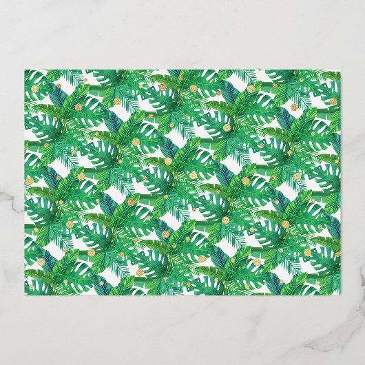 Tropische zomer strand Luau jongens 2e verjaardag Folie Uitnodiging (Achterkant)