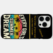 Tropische zomer tekst ontwerp Case-Mate iPhone case (Achterkant (horizontaal))