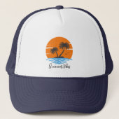 Tropische Zomer Vibes Trucker Pet (Voorkant)