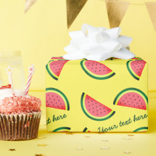 Tropische zomer watermeloen fruit print op maat cadeaupapier