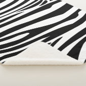 Tropische zomer Zebra Stripes Trendy Pattern Sherpa Deken (3/4)