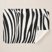 Tropische zomer Zebra Stripes Trendy Pattern Sherpa Deken (Voorkant (horizontaal))
