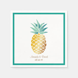 Tropische zomerbruiloft Hawaiian Pineapple Servet