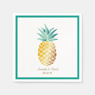 Tropische zomerbruiloft Hawaiian Pineapple Servet
