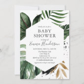 Tropische zomergroen baby shower kaart (Voorkant)