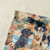 Tropische Zomerhonden Monogram Kleurrijk Patroon Strandlaken (In situ)