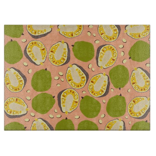 Tropische zomerjassen Pattern - Exotic Fruit Snijplank (Voorkant)