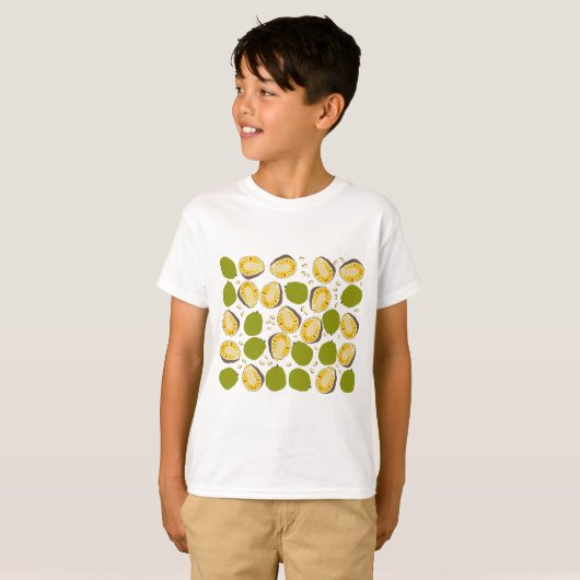 Tropische zomerjassen Pattern - Exotic Fruit T-shirt (Voorkant volledig)