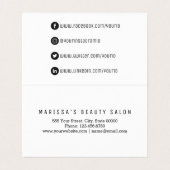 Tropische zomerpalm Trees roze blauwe zonnehemel Visitekaartjes (Binnenkant ongevouwen)