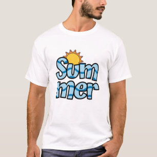 Tropische zomertypografie t-shirt