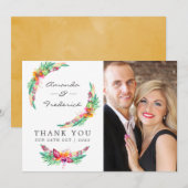 Tropische zomervakantie bedankkaart (Voorkant / Achterkant)