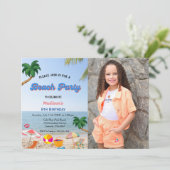 Tropische zomervakantie kaart (Staand voorkant)