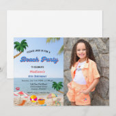 Tropische zomervakantie kaart (Voorkant / Achterkant)