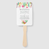 Tropische zomervakantieweddenschap handwaaier (Voorkant)